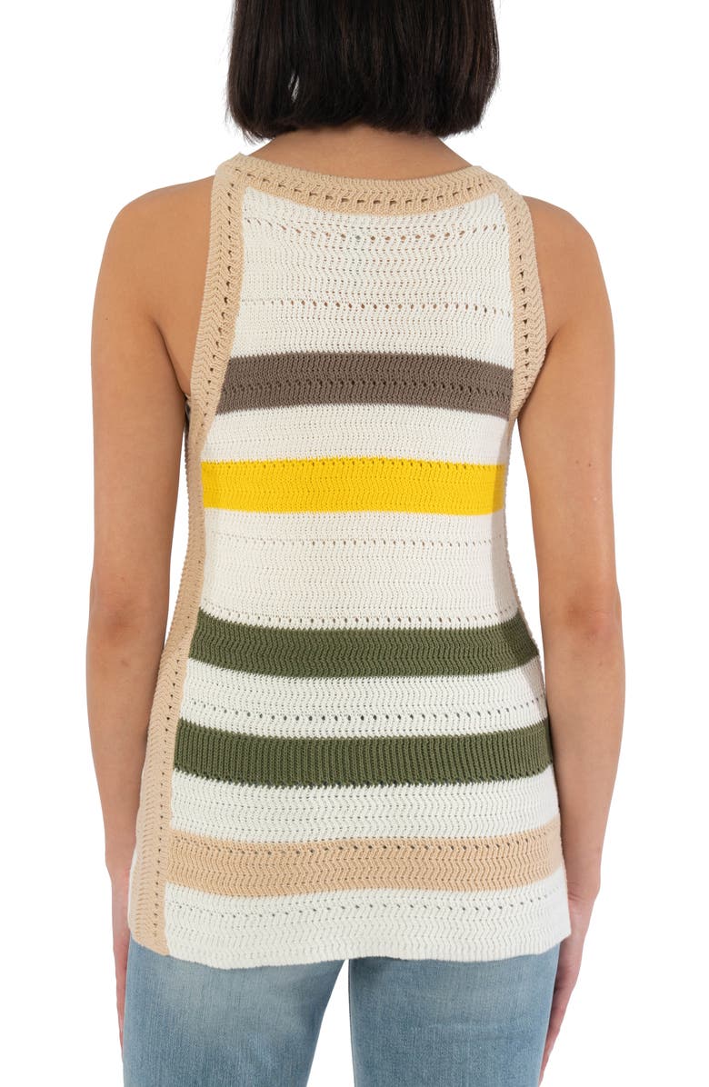 SWAT FAME KUT from the Kloth Nour Stripe Crochet Tank, Alternate, color, 