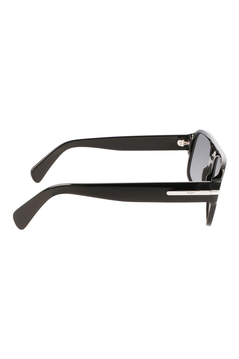 58mm Navigator Sunglasses, Alternate, color, BLACK