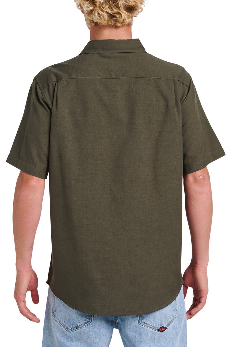 Shoreline Short Sleeve Button-Up Shirt, Alternate, color, GRAPE LEAF