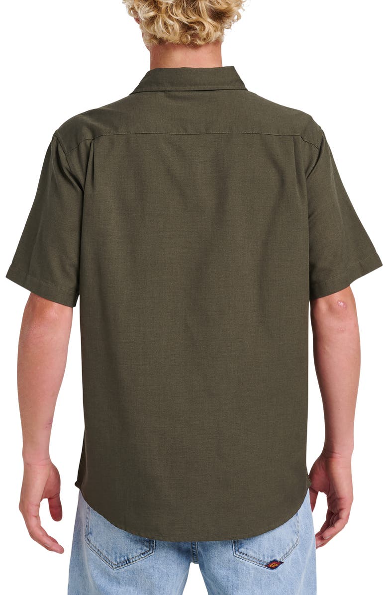 Quiksilver Shoreline Short Sleeve Button-Up Shirt, Alternate, color, Grape Leaf