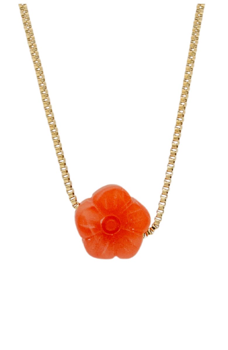 seree Kyoto Flower pendant necklace, Main, color, Red
