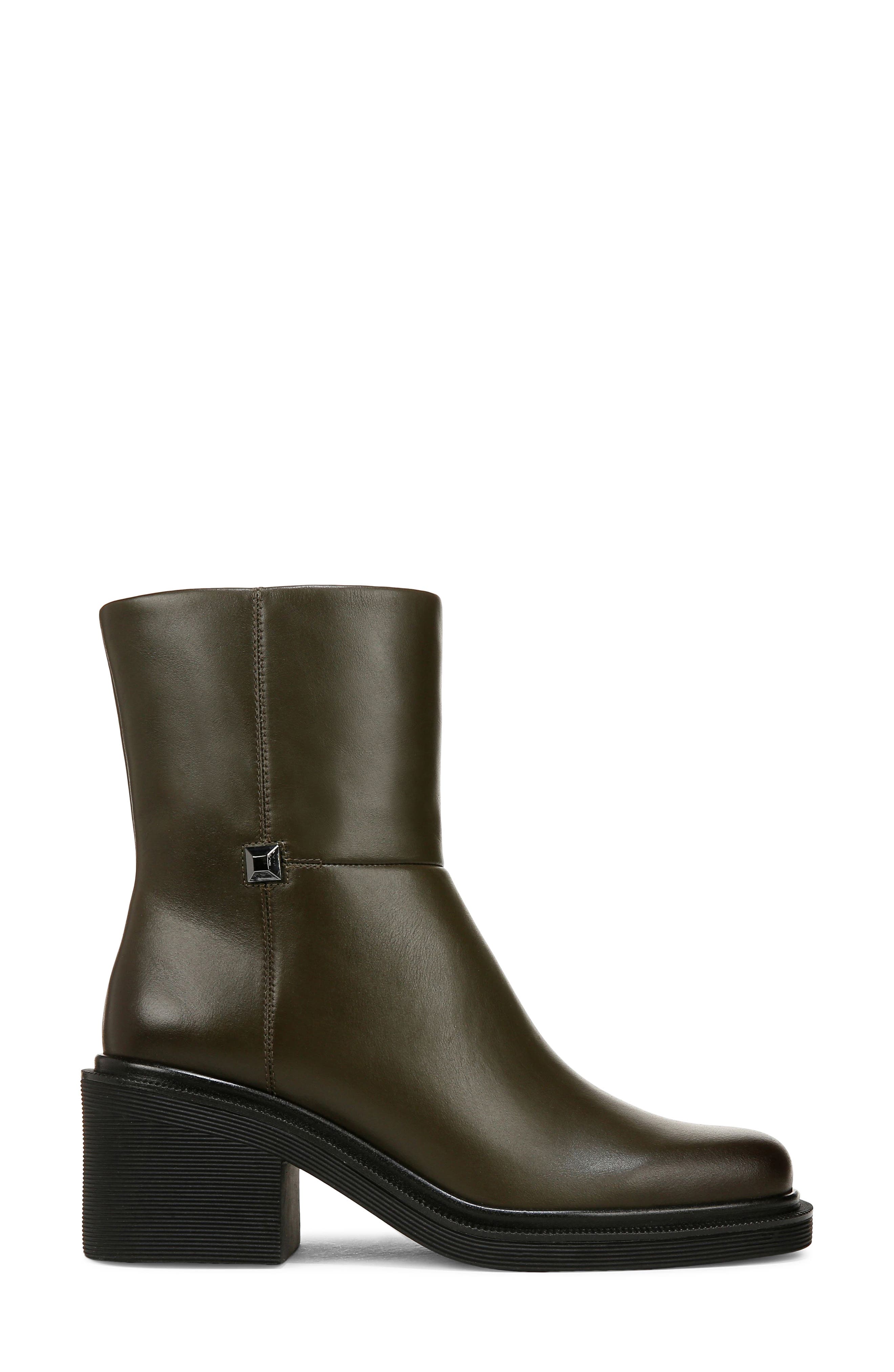 Franco Sarto Kyra Block Heel Bootie, Alternate, color, Olive Green