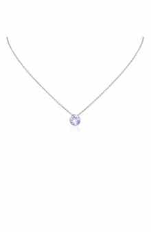 Birthstone Cubic Zirconia Bezel Pendant Necklace