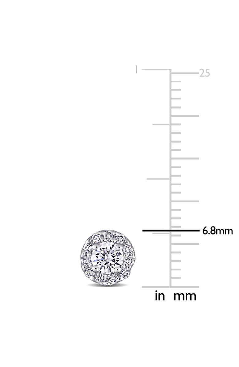 Julianna B. Lab-Grown Diamond Halo Stud Earrings 14k, Alternate, color, White Gold