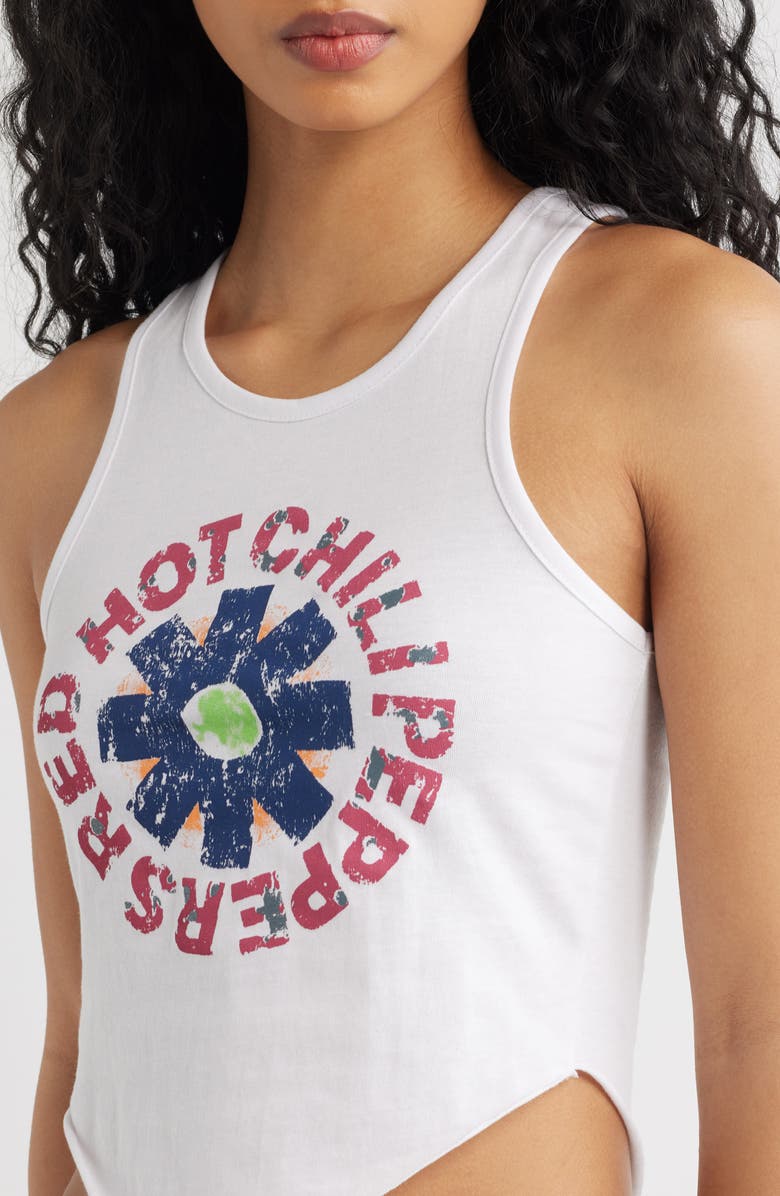 Merch Traffic Red Hot Chili Peppers Graphic Tank, Alternate, color, White