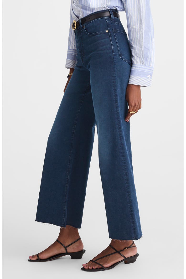Flared Wide Leg Jeans, Alternate, color, KINGSTON WASH