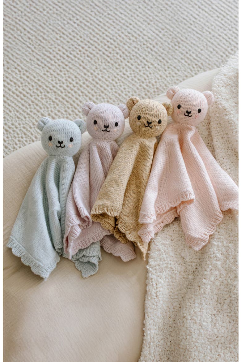 Baby Bear Lovey & Soother Blanket, Alternate, color, BLUE