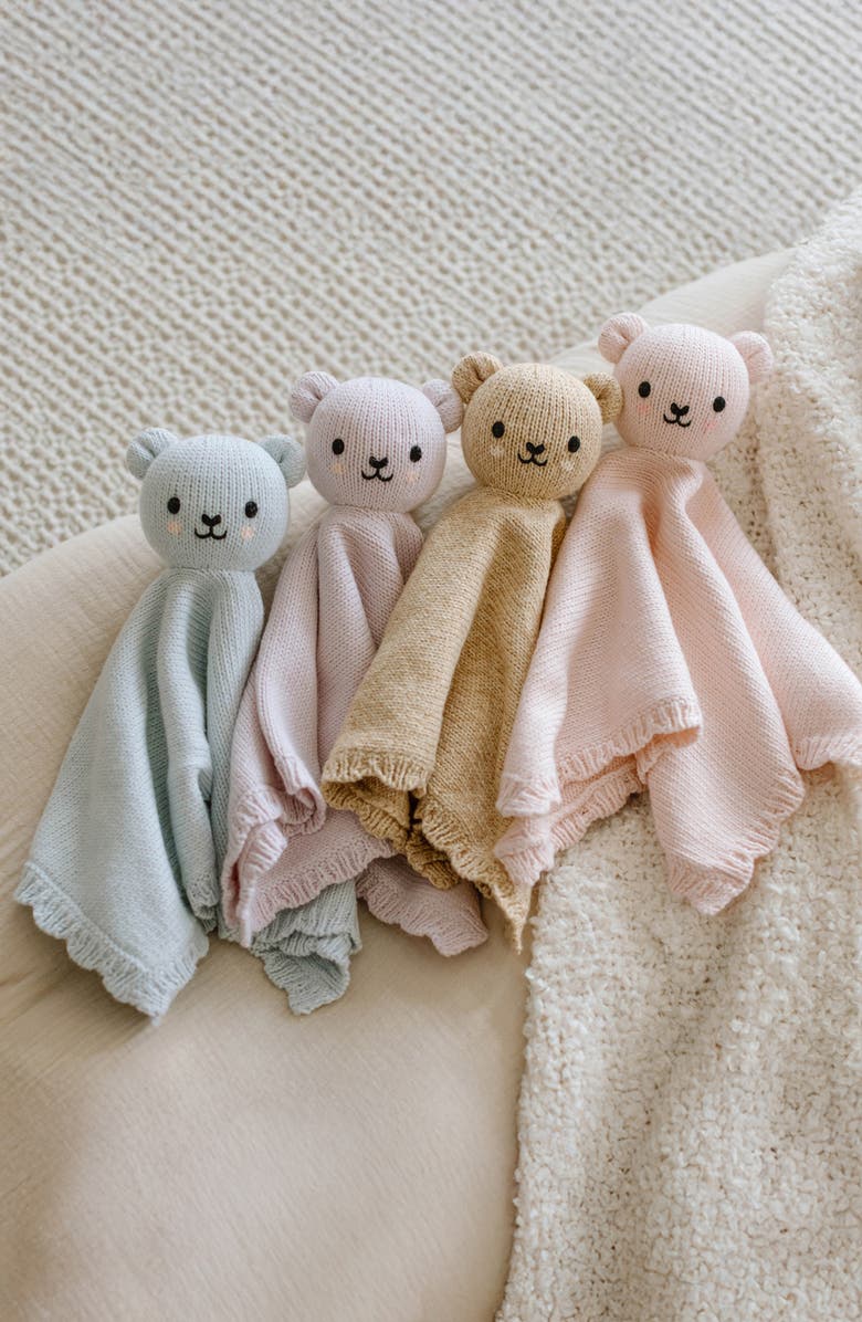 cuddle+kind Baby Bear Lovey & Soother Blanket, Alternate, color, Blue