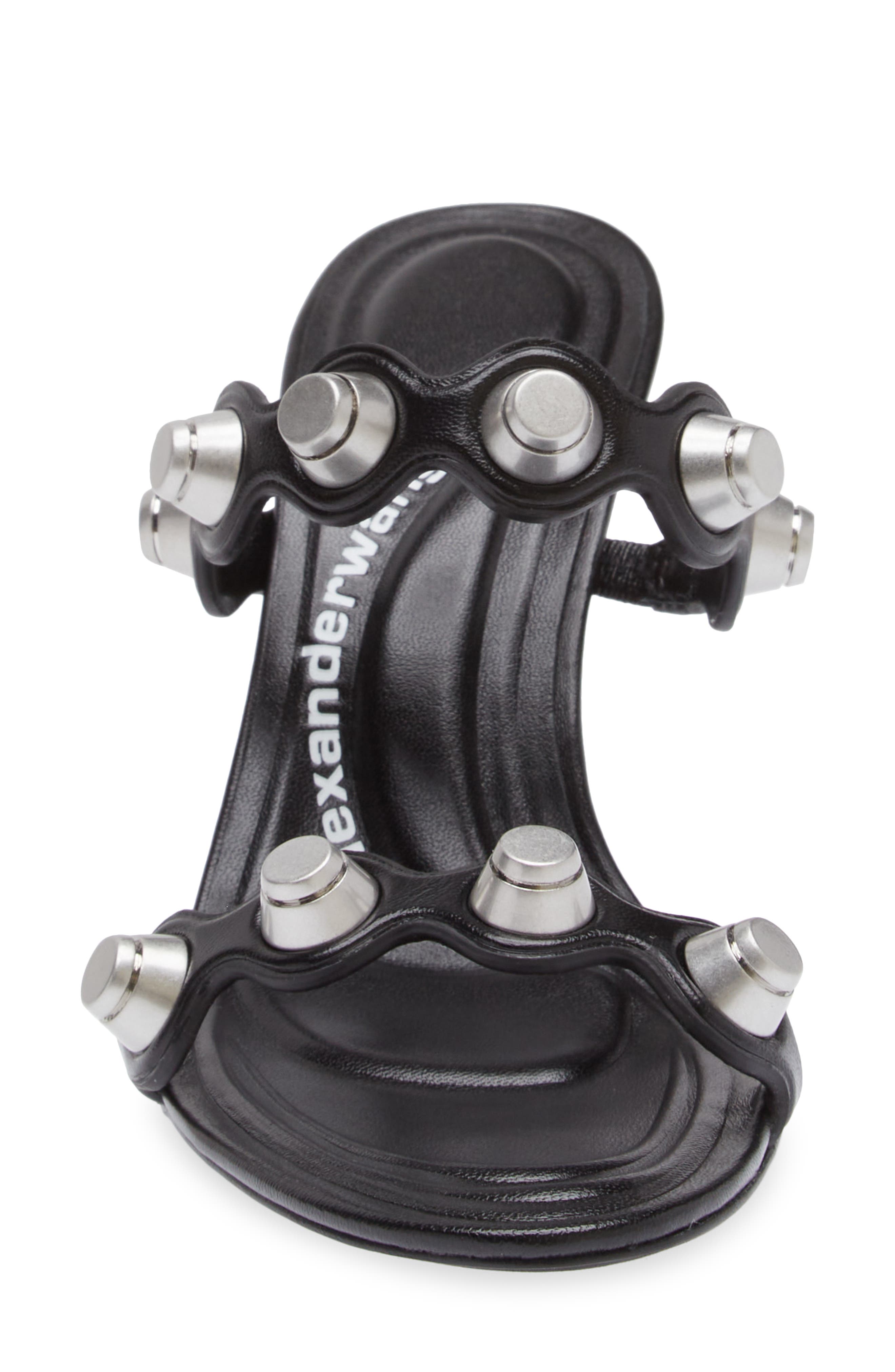 Alexander Wang Riot Ricco Stud Sandal, Alternate, color, Black