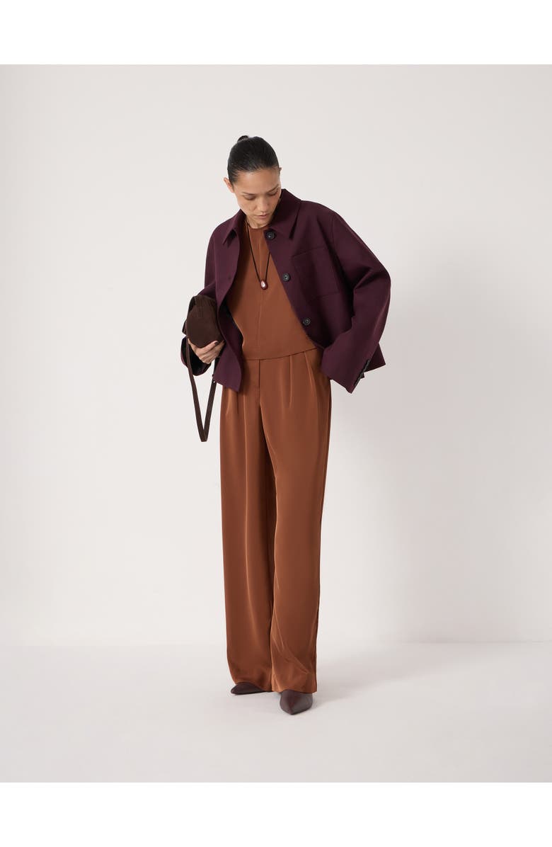 Hush Vera Satin Shell Top, Alternate, color, Toffee Brown
