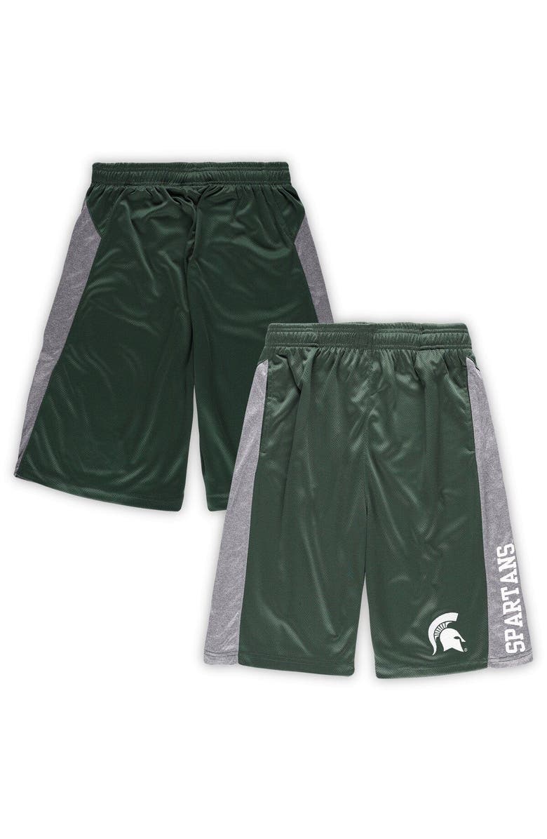 PROFILE Men's Green Michigan State Spartans Big & Tall Textured Shorts, Main, color, Green
