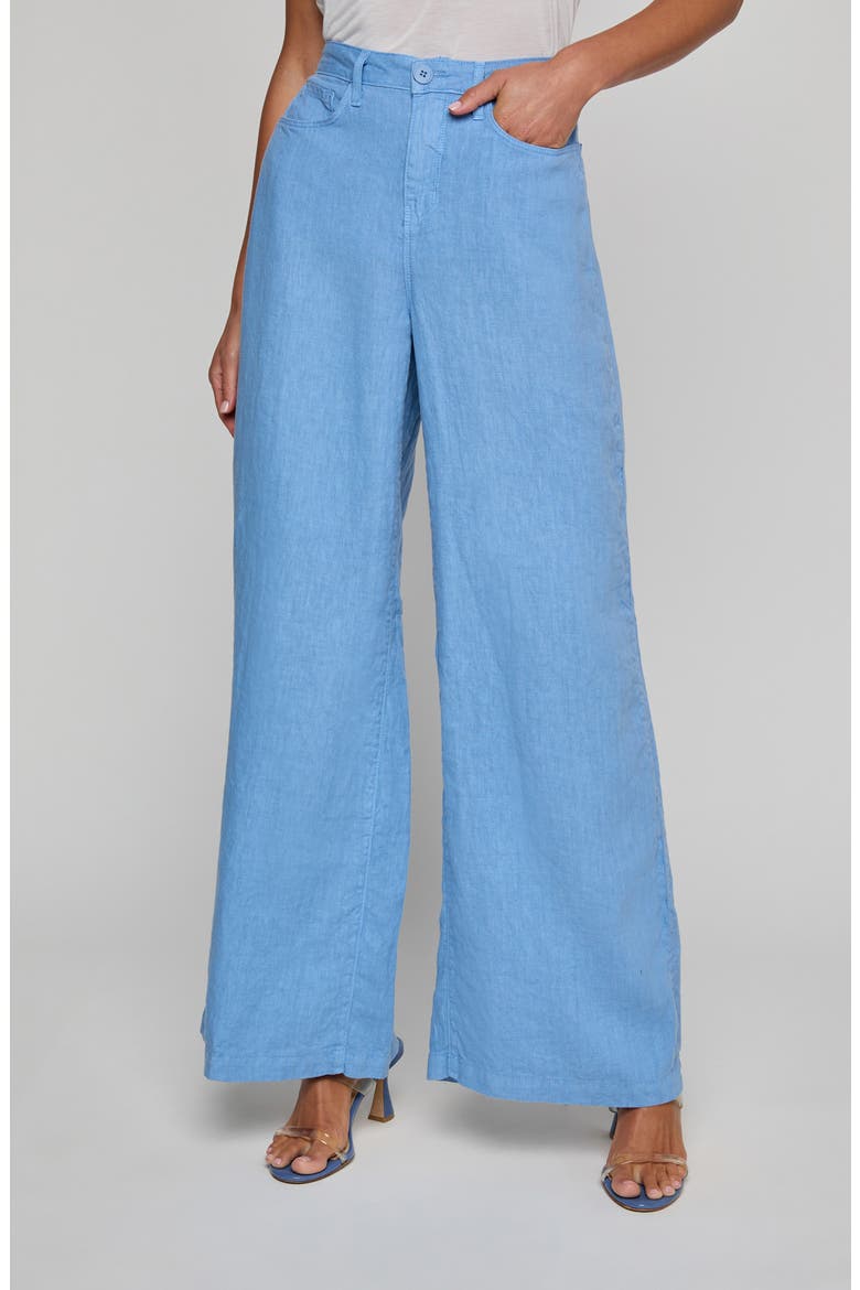 Amara Wide Leg Linen Pants, Main, color, ALLURE BLUE
