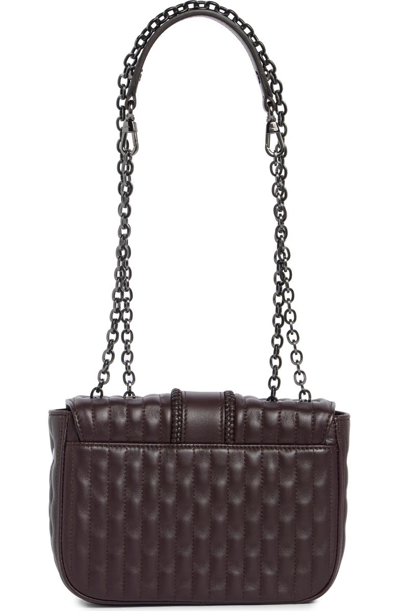 Longchamp Extra Small Quilted Leather Crossbody Bag, Alternate, color, Eggplant