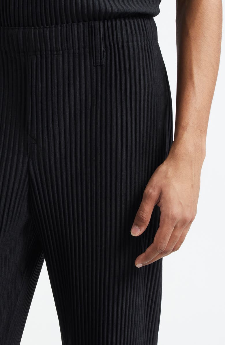 Homme Plissé Issey Miyake Basics Pleated Straight Leg Pants, Alternate, color, Black