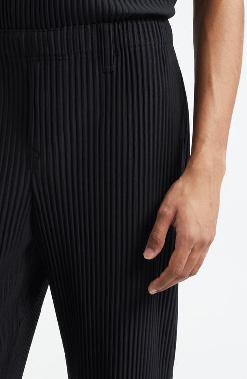 ISSEY MIYAKE HOMME PLISSÉ ISSEY MIYAKE BASICS PLEATED STRAIGHT LEG PANTS