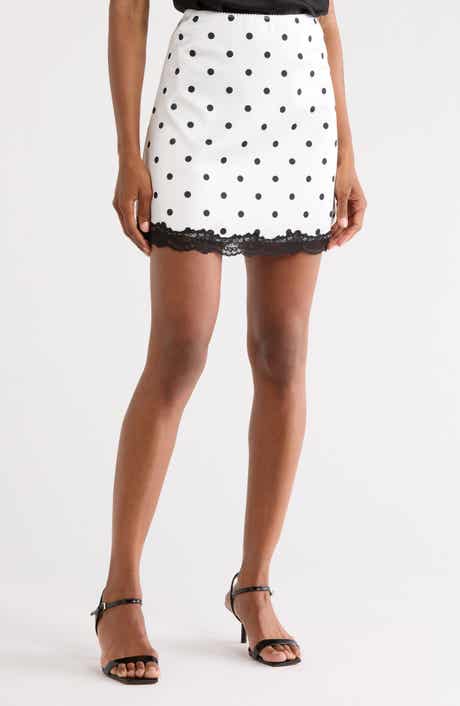 EDIT by JASON WU Polka Dot Slip Miniskirt