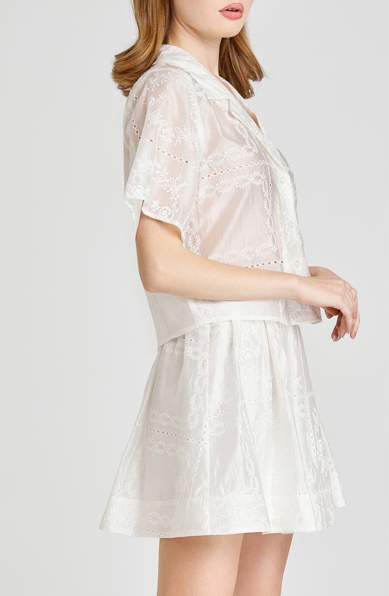 WAYF Rosalie Embroidered Eyelet Shirt, Alternate, color, 