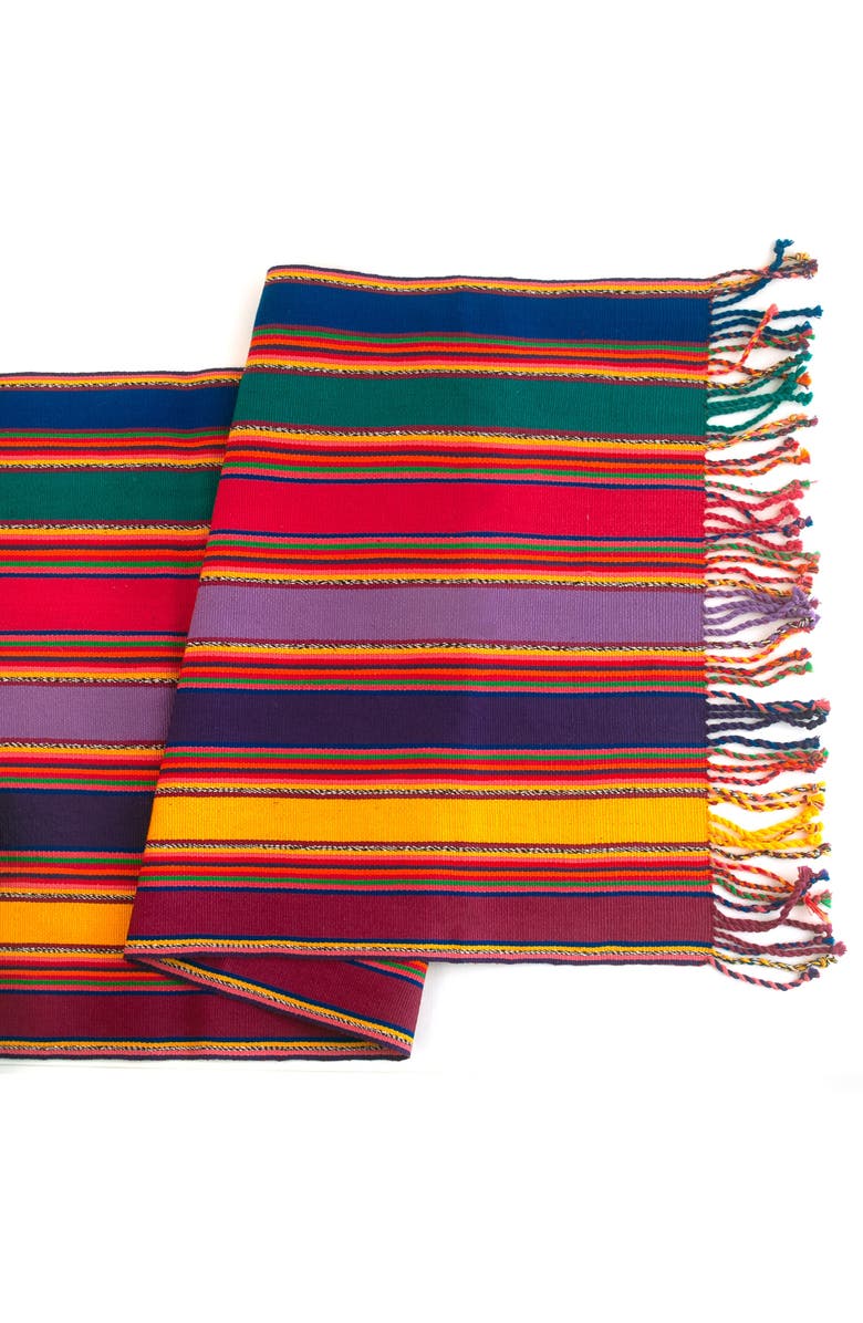Mayan Hands Maya Fiesta Table Runner, Main, color, Multi Color