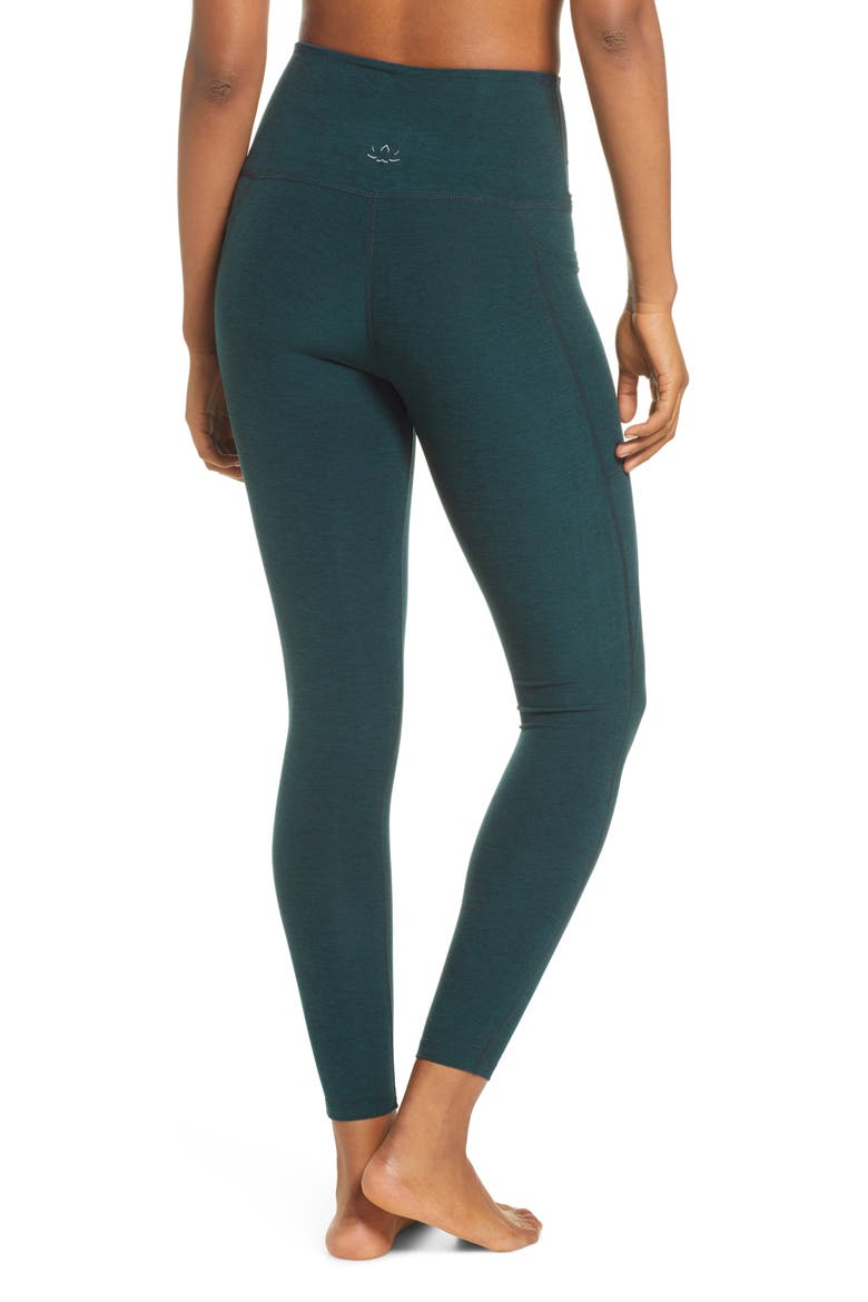 Everyday Space Dye High Waist Pocket Leggings, Alternate, color, HUNTER GREEN-NOCTURNAL NAVY