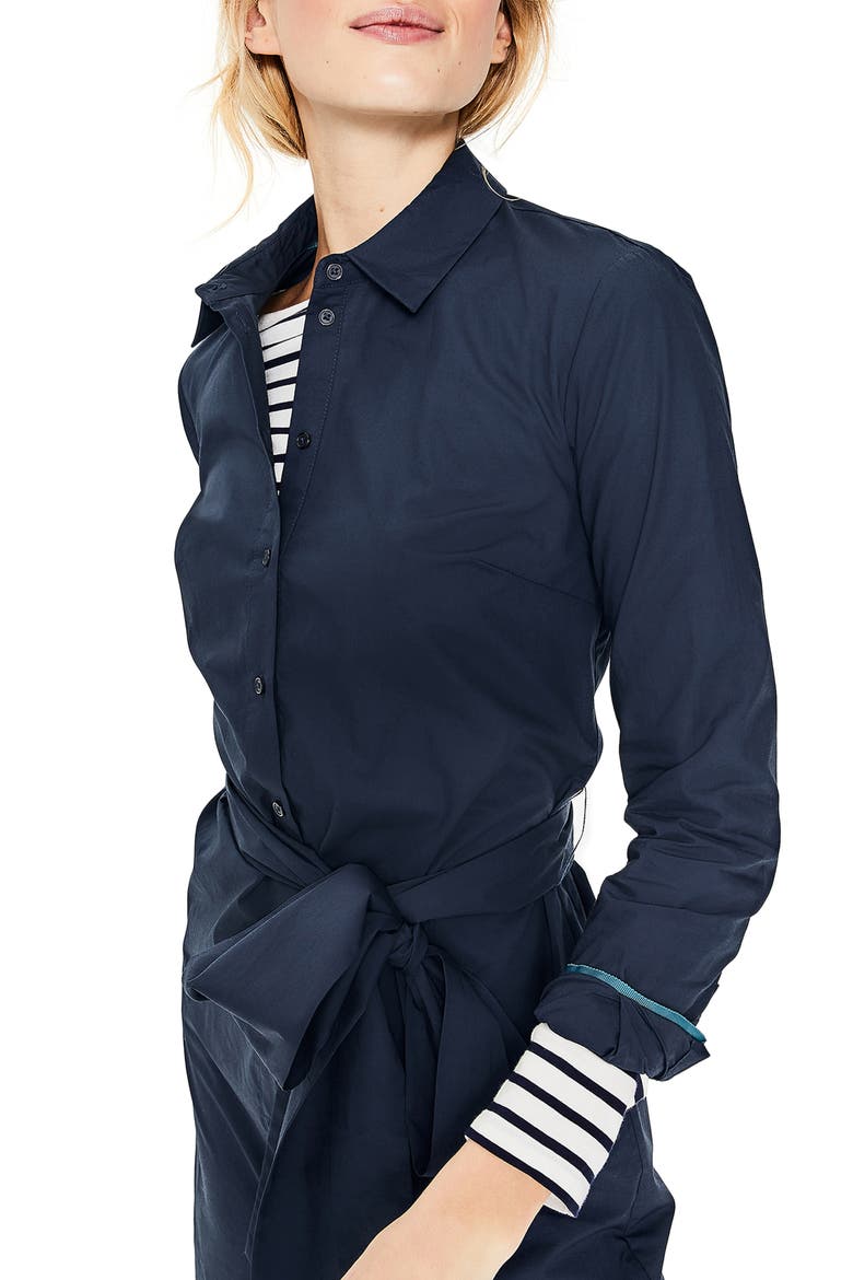 Long Sleeve Shirtdress, Alternate, color, NAVY
