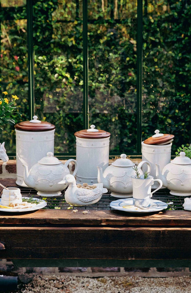 Juliska Berry & Thread Whitewash Ceramic Canister, Alternate, color, Whitewash