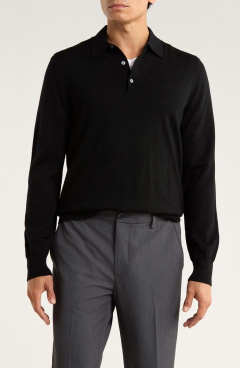 Swift Merino Wool Long Sleeve Polo
