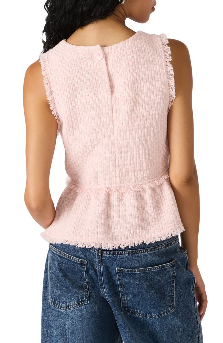 Steve Madden Camilla Peplum Tweed Top, Alternate, color, Pastel Lilac