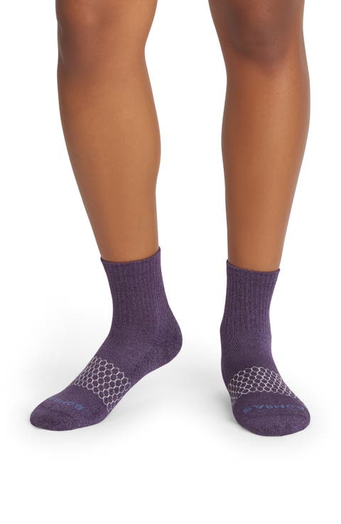 Marled Quarter Socks