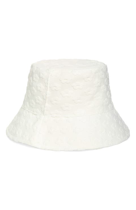 Kids' Floral Jacquard Cotton Terry Bucket Hat (Big Kid)