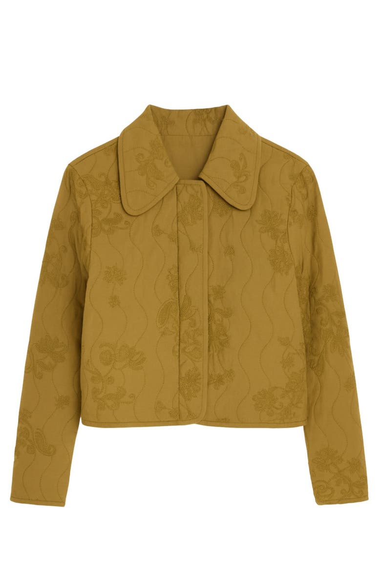 Rebecca Taylor Zuri Quilted Jacket, Alternate, color, Leaf Green