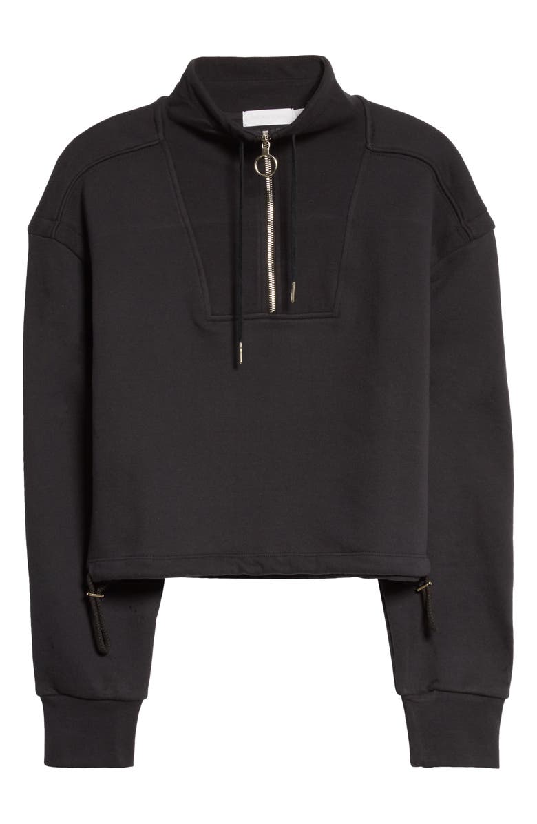 Jonathan Simkhai Standard Organic Cotton Quarter Zip Sweatshirt, Alternate, color, 