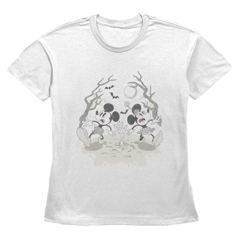 Womens Mickey & Friends Distressed Zombie Adventure T Shirt