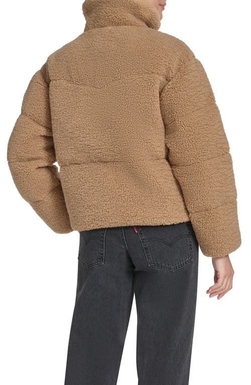 Levi's Western Faux Shearling Puffer Jacket In Brown