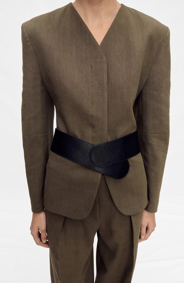 MANGO Seamless Linen Blend Blazer, Alternate, color,