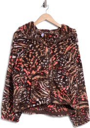 DKNY Printed High-Low Jacket