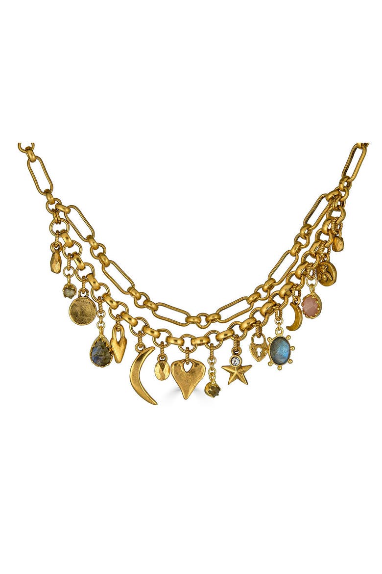 Talisman Charm Necklace, Alternate, color, Gold