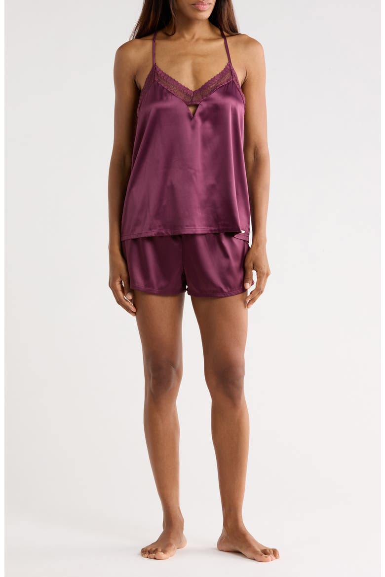 Satin Lace Pajamas, Main, color, PURPLE