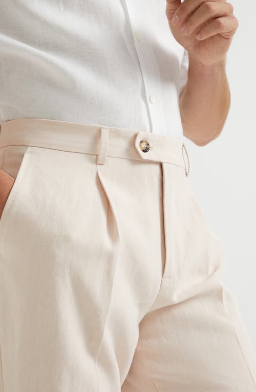 Brunello Cucinelli Linen Trousers In Light Pink
