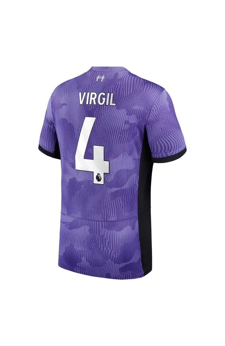 Nike Youth Nike Virgil van Dijk Purple Liverpool 2023/24 Third Stadium Replica Player Jersey, Alternate, color, 