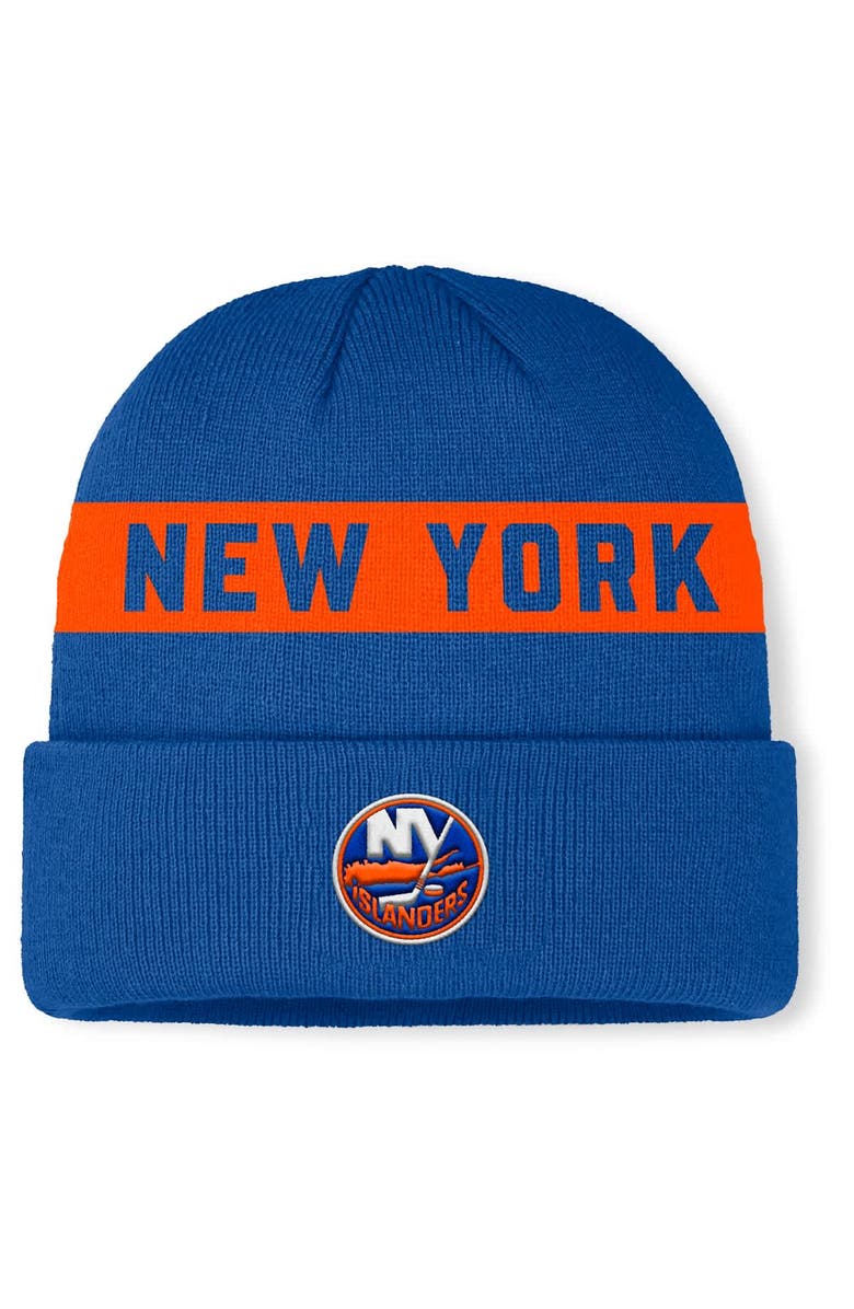 FANATICS Men's Fanatics Royal New York Islanders Authentic Pro Rink Cuffed Knit Hat, Main, color, Royal