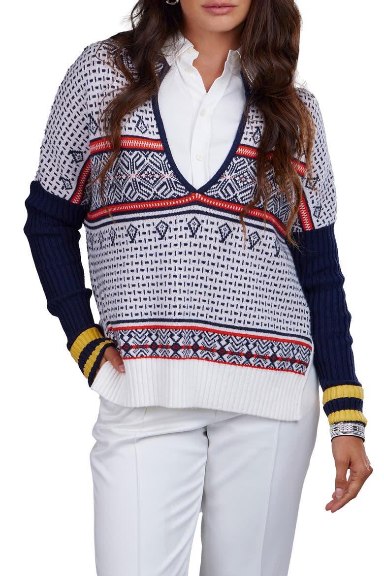 Nordic Knit Pullover, Main, color, BLACK