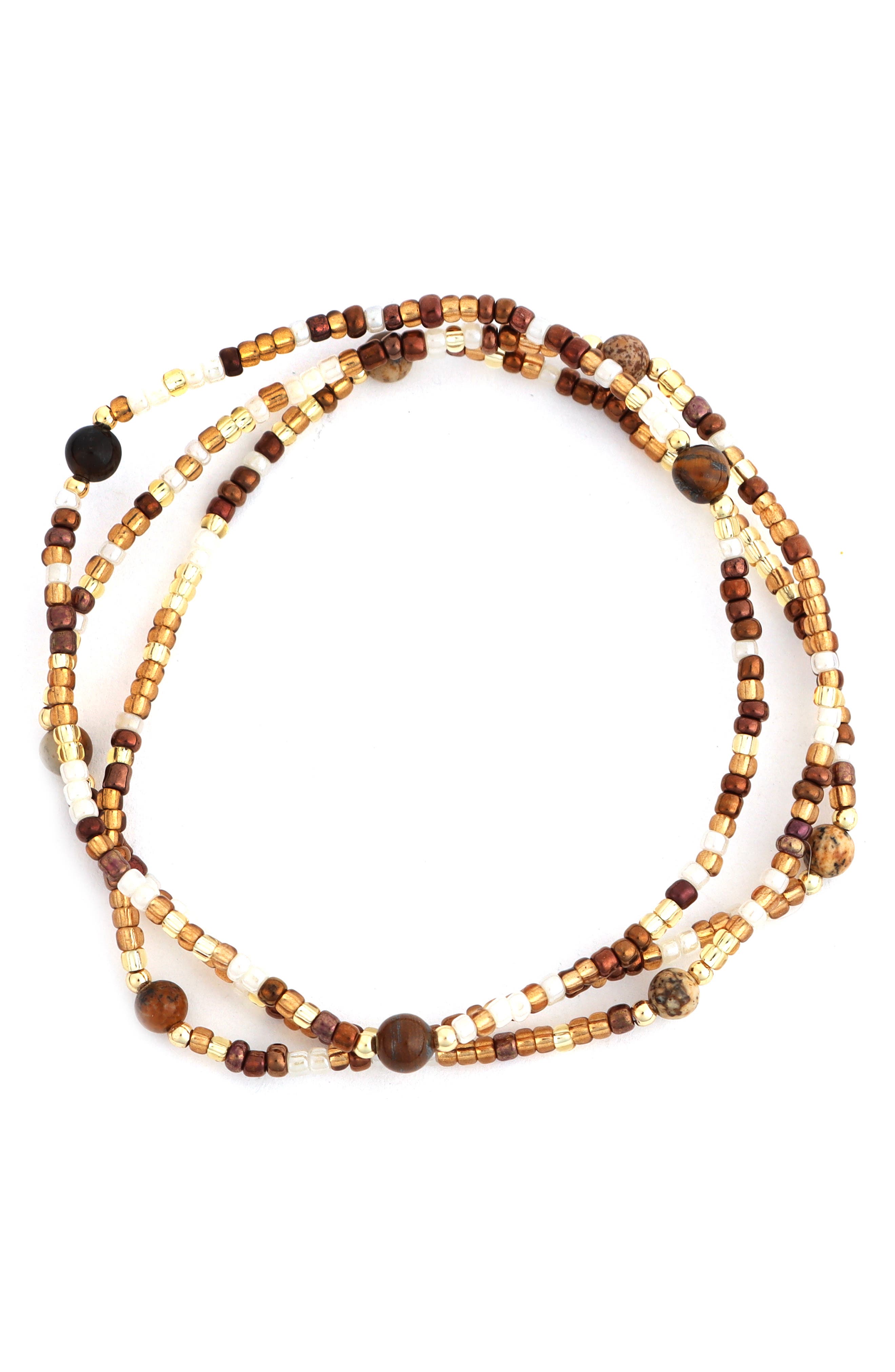 Panacea Set of 3 Beaded Stretch Bracelets