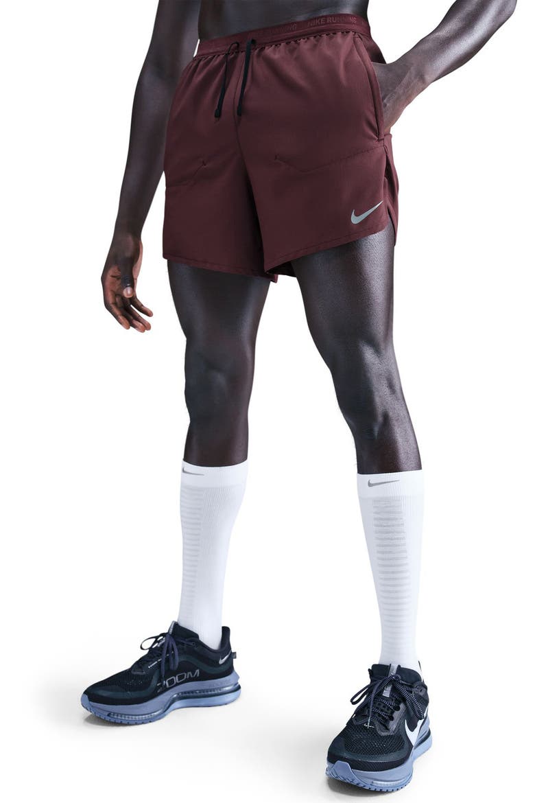 Dri-FIT Stride 2-in-1 Running Shorts, Main, color, BURGUNDY CRUSH/ SILVER
