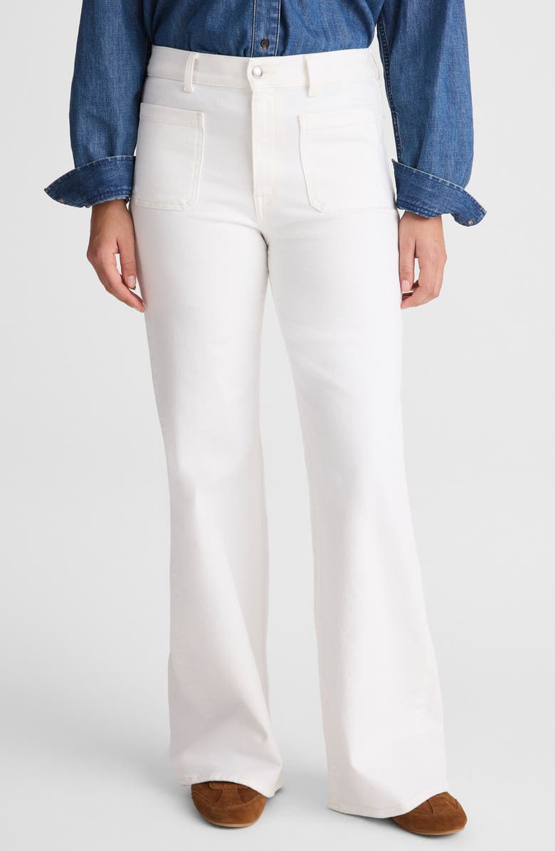 Madewell Emmy Wide-Leg Jeans, Alternate, color, Tile White