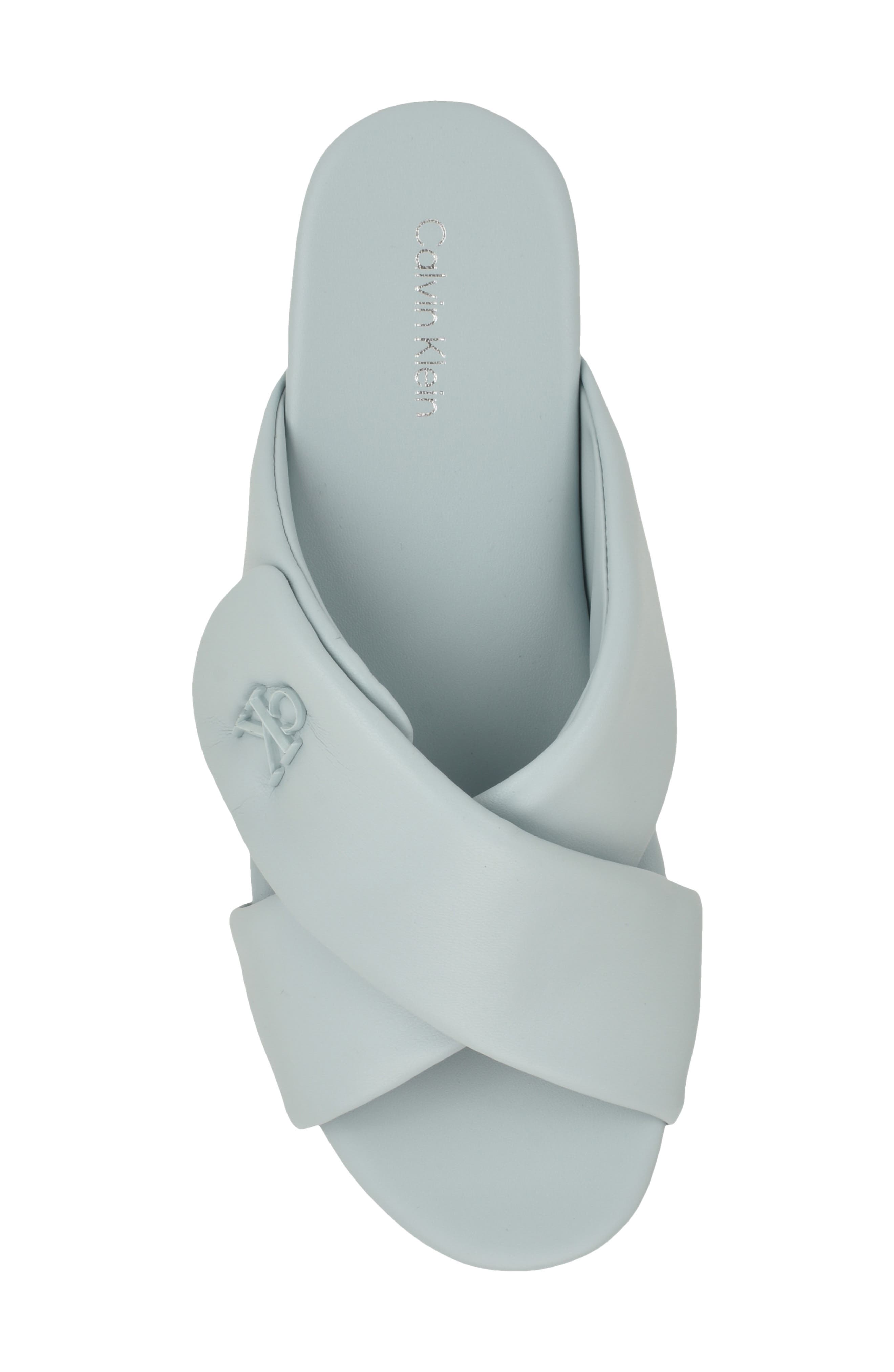 Calvin Klein Renley Slide Sandal, Alternate, color, Light Blue