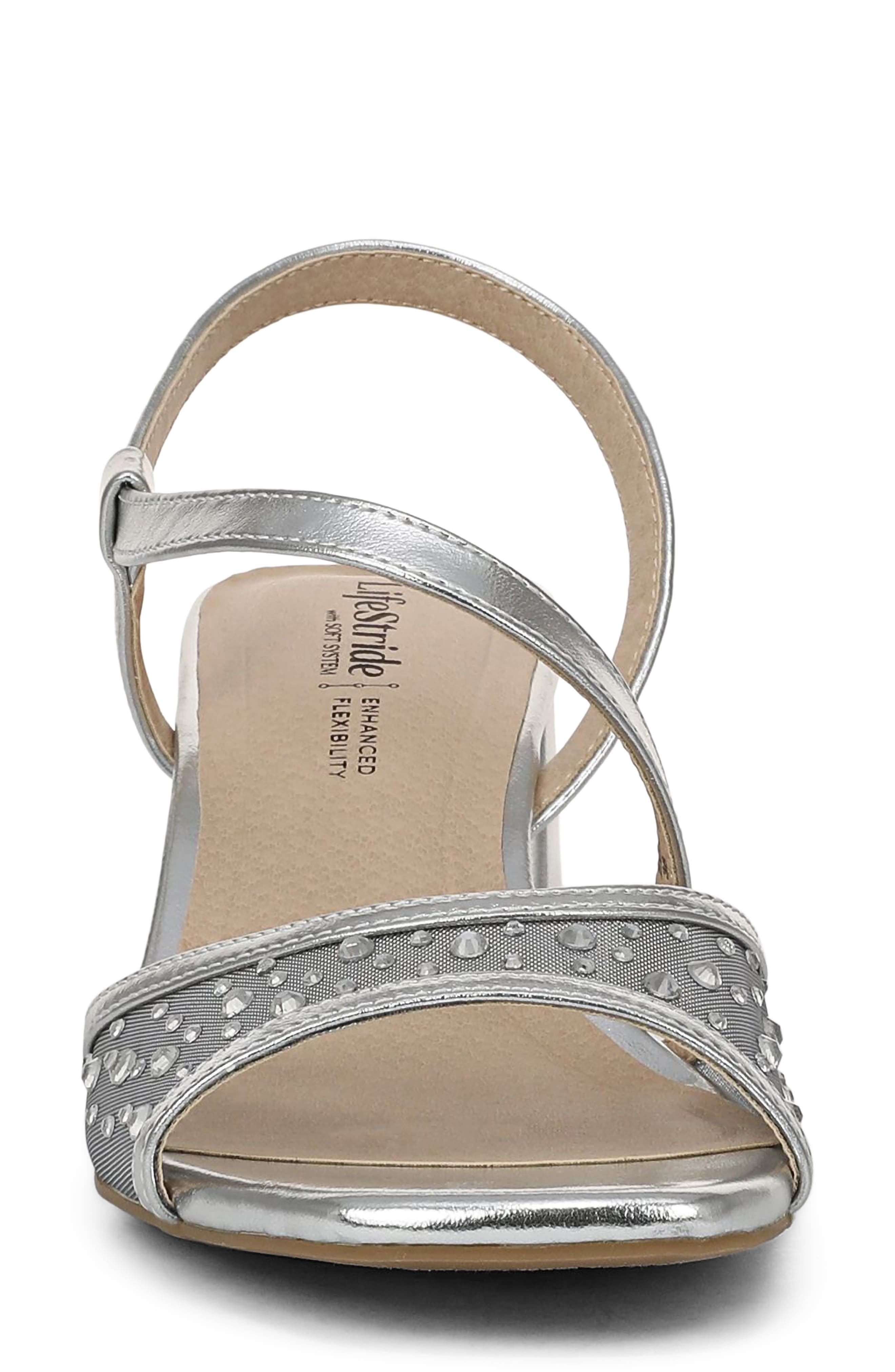 LifeStride Cheyenne Slingback Sandal, Alternate, color, Silver