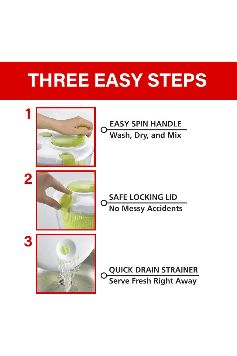 Salad Spinner, Alternate, color, White