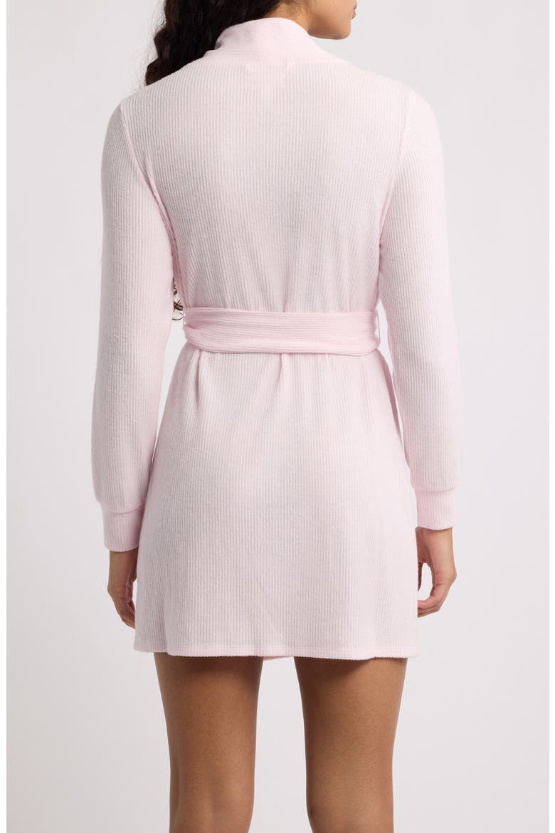 Cozy Short Robe, Alternate, color, PINK PRIMROSE