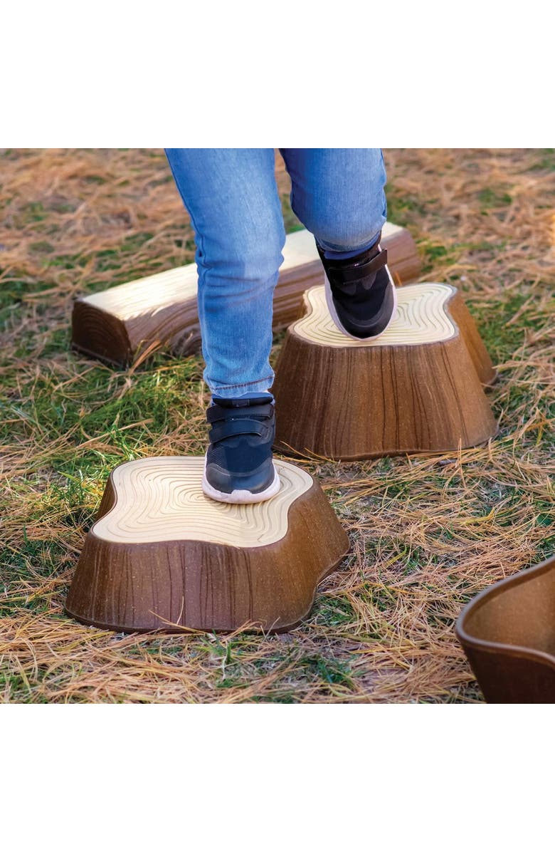 Kaplan Early Learning Company Timber Trail Stepping Logs Set - 16 Pieces, Alternate, color, Multicolored