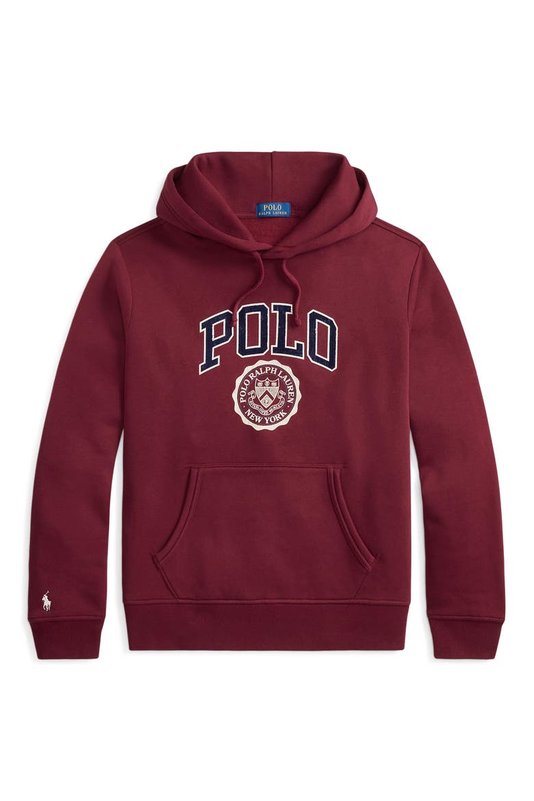 Graphic Pullover Hoodie, Alternate, color, RED